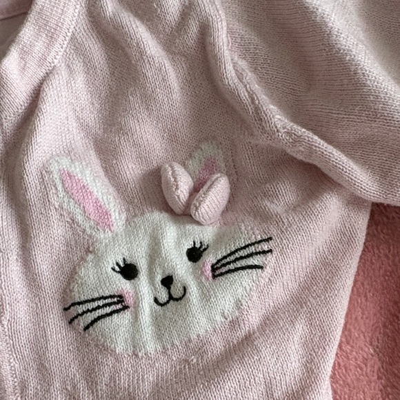 The Children's Place Pink Bunny Dress Set with cardigan - Picture 3 of 7